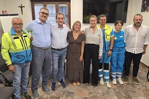 Corsi di primo soccorso e patente: Bergamini si mette alla prova a Massa. Dimostrazione pratica alla Misericordia. Costantino: “Più formi, più salvi”