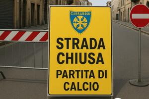 Regolamentazione della circolazione in occasione della partita Carrarese-Catanzaro in programma mercoledì 4 marzo allo Stadio dei Marmi