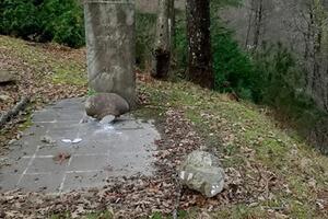 Vandalizzato il monumento a Enrico Pea al Pasquilio: "Colpire un monumento è colpire una comunità" , le considerazioni della cittadina Maria Del Giudice