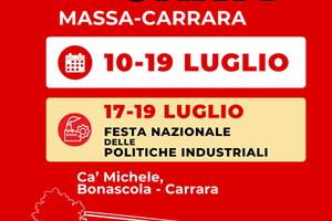 Festa de l'Unità e Festa nazionale delle Politiche industriali a Carrara: politica, cultura e futuro industriale al centro del dibattito