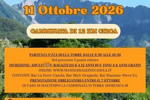 Mangiawalking d'Autunno: l'11 ottobre a Casola in Lunigiana