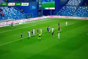Carrarese in dieci perde contro la capolista Sassuolo già promossa in serie A