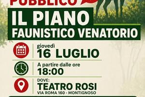 Arci Caccia Massa Carrara sul Piano Faunistico Venatorio Regionale: incontro pubblico a Montignoso