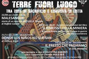 Rassegna sull'estrattivismo dell'associazione La Gora al circolo Arci Fuori Luogo di Carrara. il 19 dicembre c'è il documentario di GreenPeace