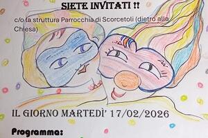 Martedì 17 febbraio a Scorcetoli festa di Carnevale speciale, promossa dai ragazzi del Centro di socializzazione Caprio