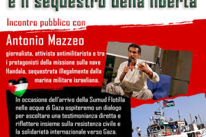 Associazione Mycelium organizza un   incontro con l&#039;attivista Antonio Mazzeo, membro della Freedom Flotilla  a  Massa il 12 settembre