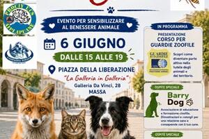 "Impronte nel cuore": il benessere degli animali al centro dell'evento alla Galleria  Leonardo di Massa il 6 giugno