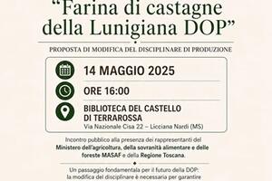 "Farina di castagne della Lunigiana DOP": incontro per l'accertamento il 14 maggio a Terrarossa