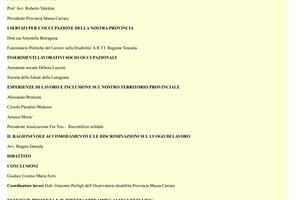 Lavoro e disabilità: costruire percorsi inclusivi" - convegno a Palazzo Ducale