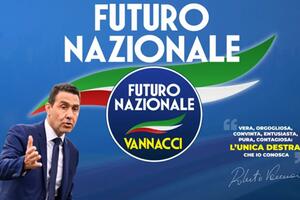 Futuro Nazionale alla Fiera di San Marco ad Avenza con un gazebo per far conoscere le finalità del partito di Vannacci