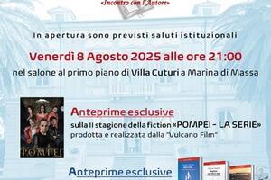 Giovanni Taranto ospite della rassegna &quot;Incontro con l&#039;autore&quot; a Massa l&#039;8 agosto