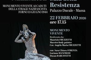 Le immagini del monumento vivente ai caduti di Forno a Palazzo Ducale il 22 febbraio