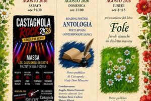 Parte a Massa Castagnola Art: tre giorni di parole e musica dal 29 al 31 agosto