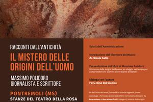 "Il mistero delle origini dell'uomo" di Massimo Polidoro: presentazione del libro al teatro della Rosa di Pontremoli il 25 luglio