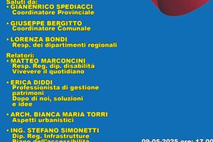 Infrastrutture e disabilità: convegno sull’abbattimento delle barriere architettoniche organizzato da Silvia Dell’Amico di  Forza Italia il  9 maggio