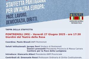 Pontremoli per la Pace, il Lavoro, i la Democrazia e i Diritti: due eventi pubblici il 27 giugno 2025