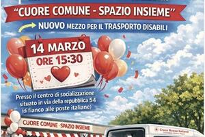 “Cuore icomune – Spazio insieme”: la Croce Rossa di Albiano inaugura il Centro di Socializzazione Polifunzionale ed un moderno mezzo trasporto disabili.