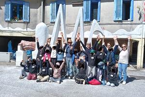 Progetto "Battito dello Stelvio": la scultura sarà installata a metà giugno al Passo dello Stelvio, a compimento delle celebrazioni per il bicentenario della strada dello Stelvio