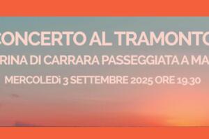 Concerto al tramonto a Marina di Carrara mercoledì 3 settembre