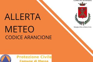 Comune di Massa: Avviso allerta meteo-codice arancione per domenica 26 luglio