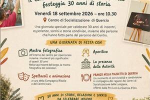 Trent’anni di inclusione e vicinanza al territorio: venerdì si festeggia il Centro di socializzazione di Quercia
