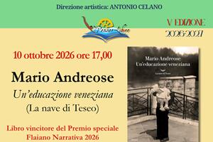 Secondo appuntamento con “Il pensier Lib(e)ro” – Presentazione del memoir Un’educazione veneziana di Mario Andreose