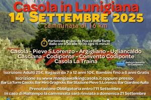 Mangiawalking delle Pievi e dei conventi Casola in Lunigiana 14 Settembre  2025