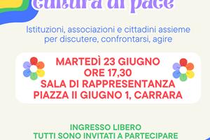 Un tavolo per una cultura di pace. Martedì 23 giugno il primo incontro in Comune