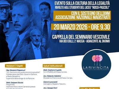 "Le Idee Camminano Sulle Gambe degli Uomini": incontro sul giudice Borsellino al liceo Rossi Pascoli di Massa organizzato dall'associazione La Rivincita