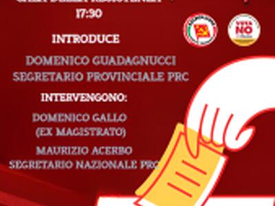 Rifondazione Comunista Massa Carrara: un incontro a Palazzo Ducale per sostenere il 'no' alla riforma della giustizia