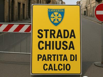 Regolamentazione della circolazione in occasione della partita Carrarese-Catanzaro in programma mercoledì 4 marzo allo Stadio dei Marmi