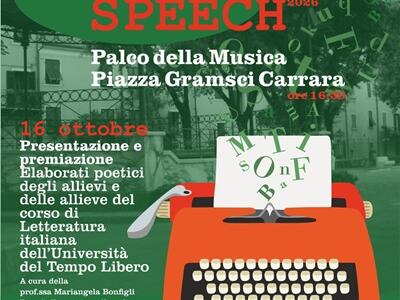 Al Palco della Musica di Carrara due appuntamenti dedicati alla poesia: torna l'iniziativa Poetic Speech