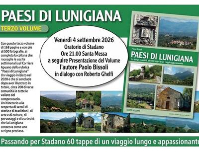 "Paesi di Lunigiana" di Paolo Bissoli presentato all'Oratorio di Stadano, ad Aulla, il 4 settembre
