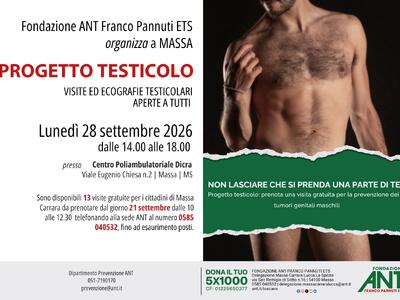 Progetto testicolo Fondazione Ant: prevenzione oncologica gratuita
