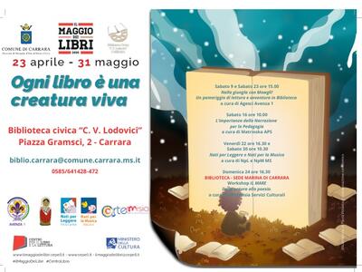 Il Maggio dei Libri: in Biblioteca a Carrara e a Marina tanti gli appuntamenti in programma
