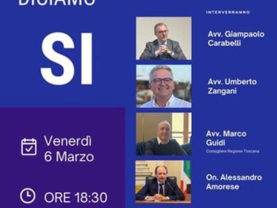 "Referendum: perché diciamo sì": ncontro pubblico organizzato dal coordinamento comunale di FdI a Marina di Carrara