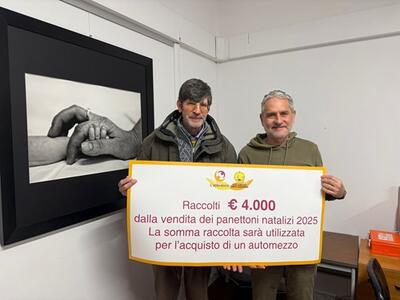 Il Panettone che si fa Strada,  4.000 euro per il nuovo mezzo della Solidarietà  la cooperativa sociale L’abbraccio ringrazia per le tantissime adesioni.