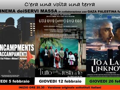 Al Cinema dei Servi di Massa una breve rassegna di Cinema per la Palestina.