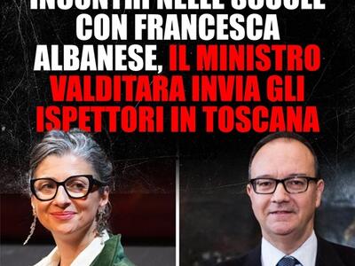 &quot;Veniamo noi a ispezionare voi!&quot;: minacce in stile Albanese e accuse di fascismo dalle associazioni di sinistra di Massa contro la decisione di inviare ispettori per garantire il contradditorio negli incontri della relatrice Onu nelle scuole