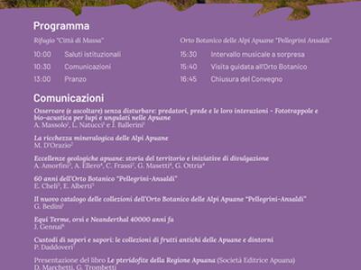 XII Convegno “Maria Ansaldi” a Pian della Fioba  Una giornata dedicata alla gestione, conservazione e divulgazione del patrimonio naturale e culturale delle Alpi Apuane