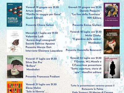 Al via la XIII edizione della Rassegna Letteraria "Tra stelle e mare" al Bagno Le Palme curata dalla Libreria Nuova Avventura