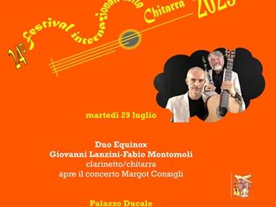24° Festival Iternazionale della Chitarra di Massa: il 29 luglio concerto del duo Equinox a Palazzo Ducale di Massa