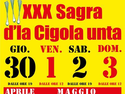 30^ edizione della sagra della "Cipolla Unta": a Moncigoli in Lunigiana dal 30 aprile al 3 maggio