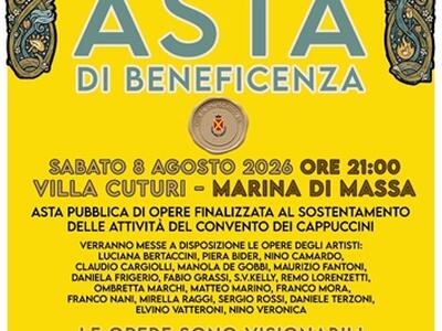Un'asta per l'Associazione Padre Damiano da Bozzano. A Villa Cuturi le opere di 19 artisti
