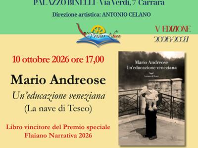 Secondo appuntamento con “Il pensier Lib(e)ro” – Presentazione del memoir Un’educazione veneziana di Mario Andreose