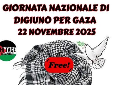 A Massa e a Carrara il 22 novembre la Giornata nazionale di digiuno per Gaza