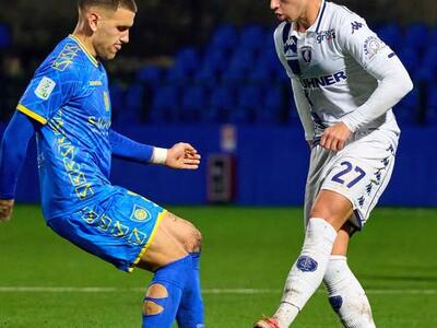 Un grande  Carrarese segna tre gol all’Empoli al dei Marmi e lo scavalca in classifica