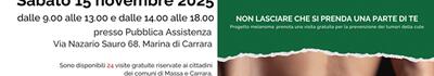 Progetto melanoma Fondazione Ant: a novembre 24 visite gratuite a Massa e a Carrara