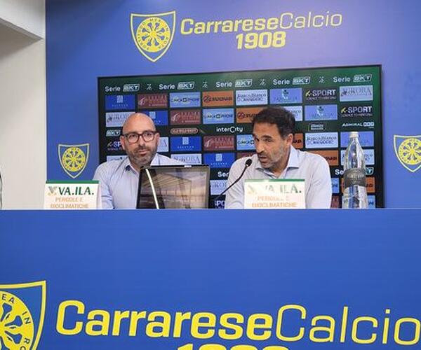 Carrarese, il nuovo tecnico Guido Pagliuca si presenta alla piazza