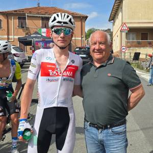 Riccardo Del Cucina con Lucio Petacchi dg del Giro della Lunigiana